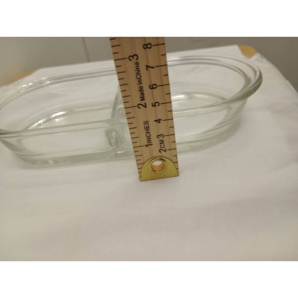 Pyrex, clear divided dish. # 8300- og, 2 cups , 470 ml, heat n serve - Picture 8 of 9